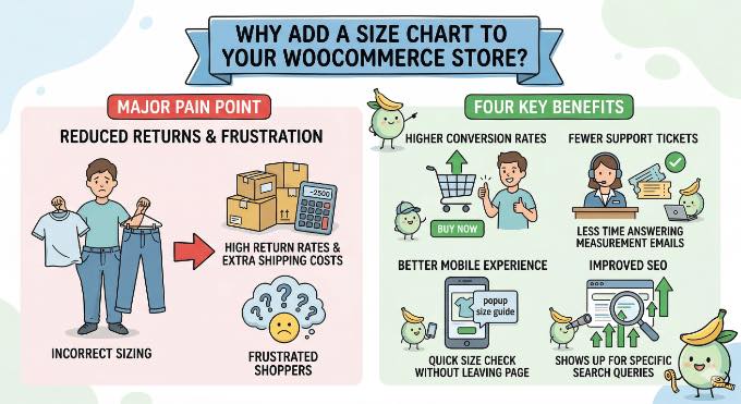 Benefits of Adding Size Charts to Your WooCommerce Product Pages