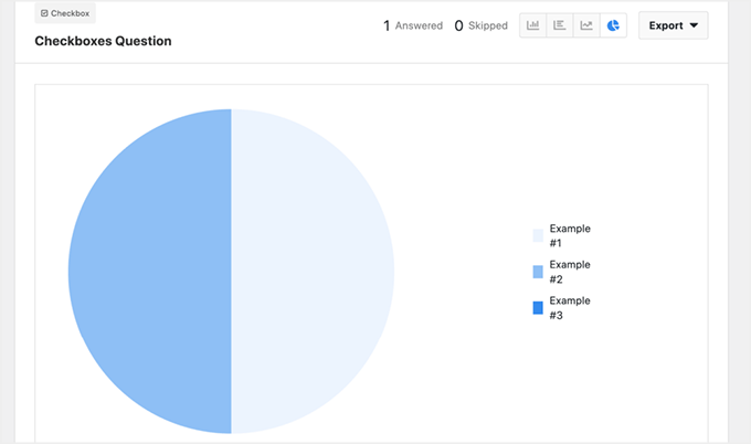 View checkbox question response in UserFeedback
