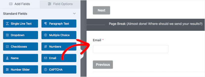Adding the Email field