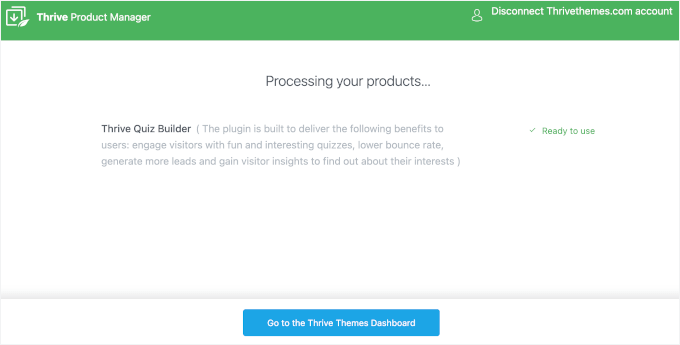 Thrive Quiz Builder installed