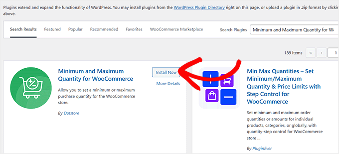 Install and activate Minimum and Maximum Quantity for WooCommerce Install and activate Minimum and Maximum Quantity for WooCommerce