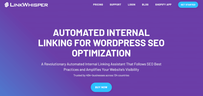 Link Whisper's homepage Link Whisper's homepage