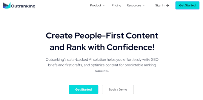 Outranking's homepage Outranking's homepage