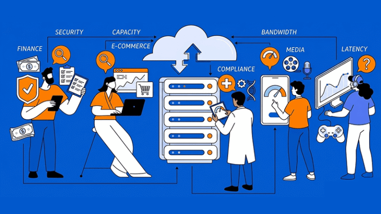How do different industries evaluate their dedicated hosting requirements?
