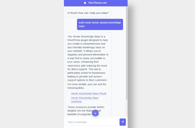 HelpJet AI Chatbot preview