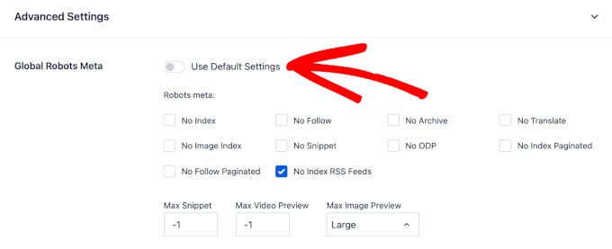 AIOSEO advanced settings pagination AIOSEO advanced settings pagination