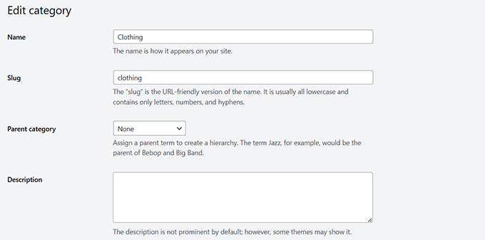 Add a description for your WooCommerce category