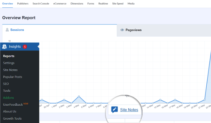 Adding notes to a MonsterInsights dashboard Adding notes to a MonsterInsights dashboard