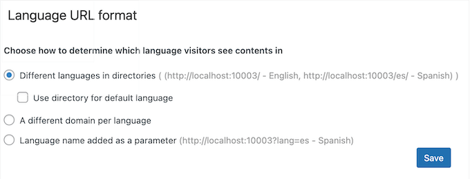language-fomat-url Configuring the URL format for multiple languages in WPML