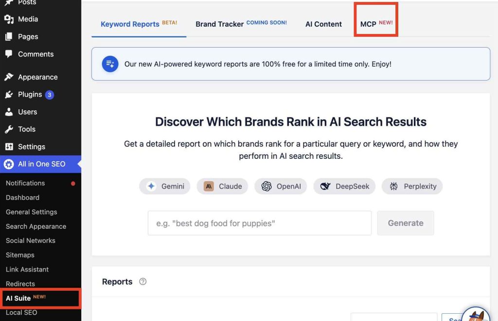 Connect your AI assistant to AIOSEO