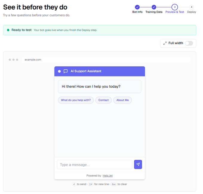 helpjet ready to test
