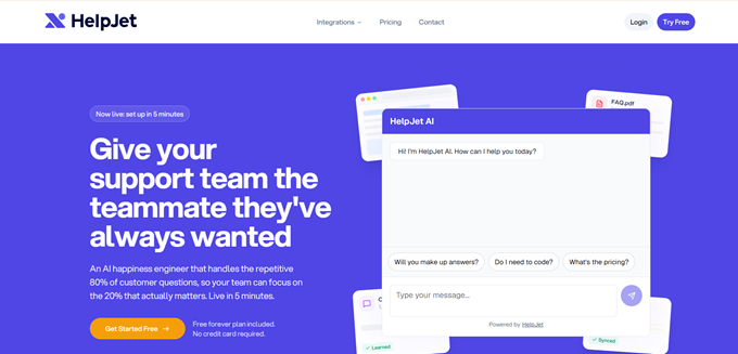 HelpJet AI Chatbot HelpJet AI Chatbot