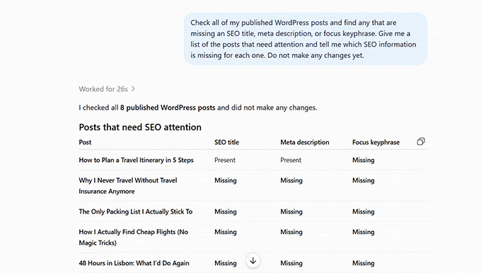 Add missing SEO info with AIOSEO and WPVibe