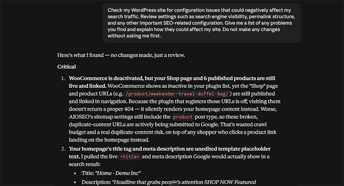 Use WPVibe and AI tools to find configuration issues on your site